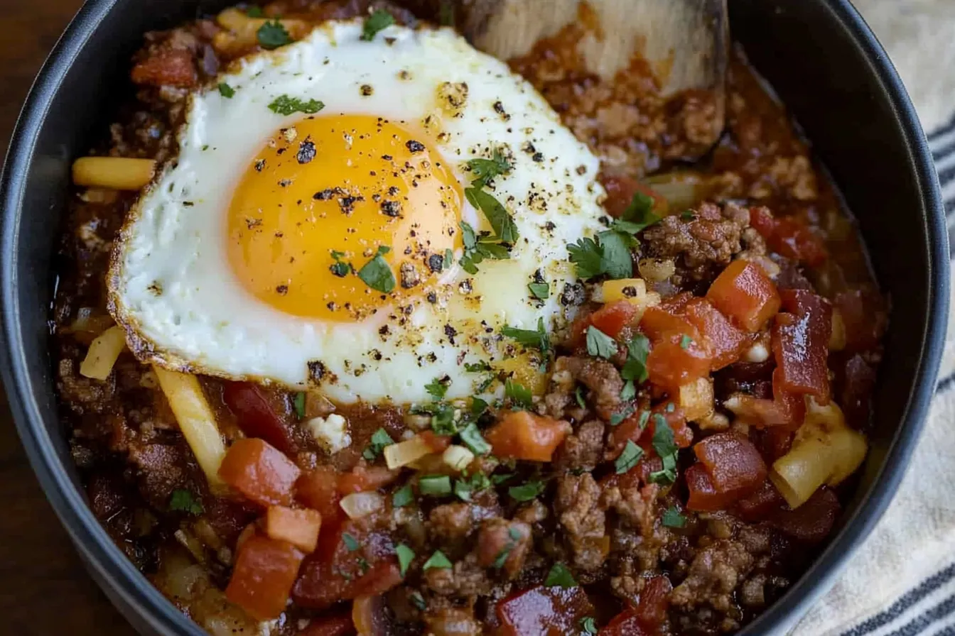 Frühstücks-Chili mit Ei