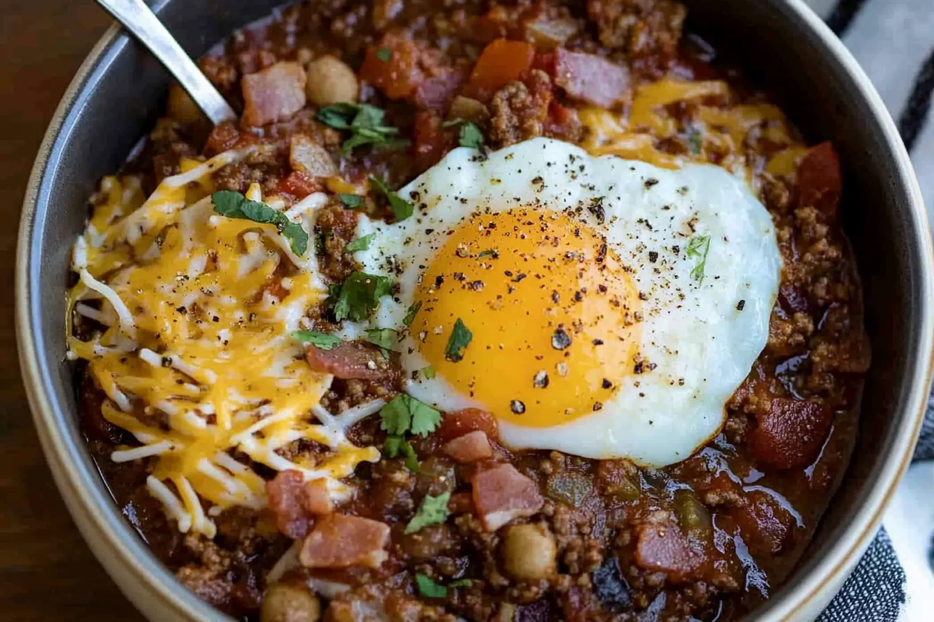 Frühstücks-Chili mit Ei