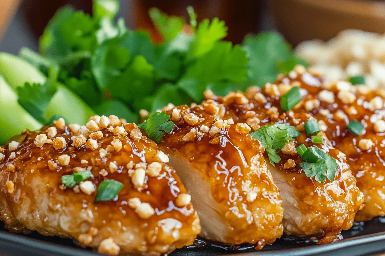 Knuspriges Hähnchen mit Hot-Honey-Glasur aus dem Ofen