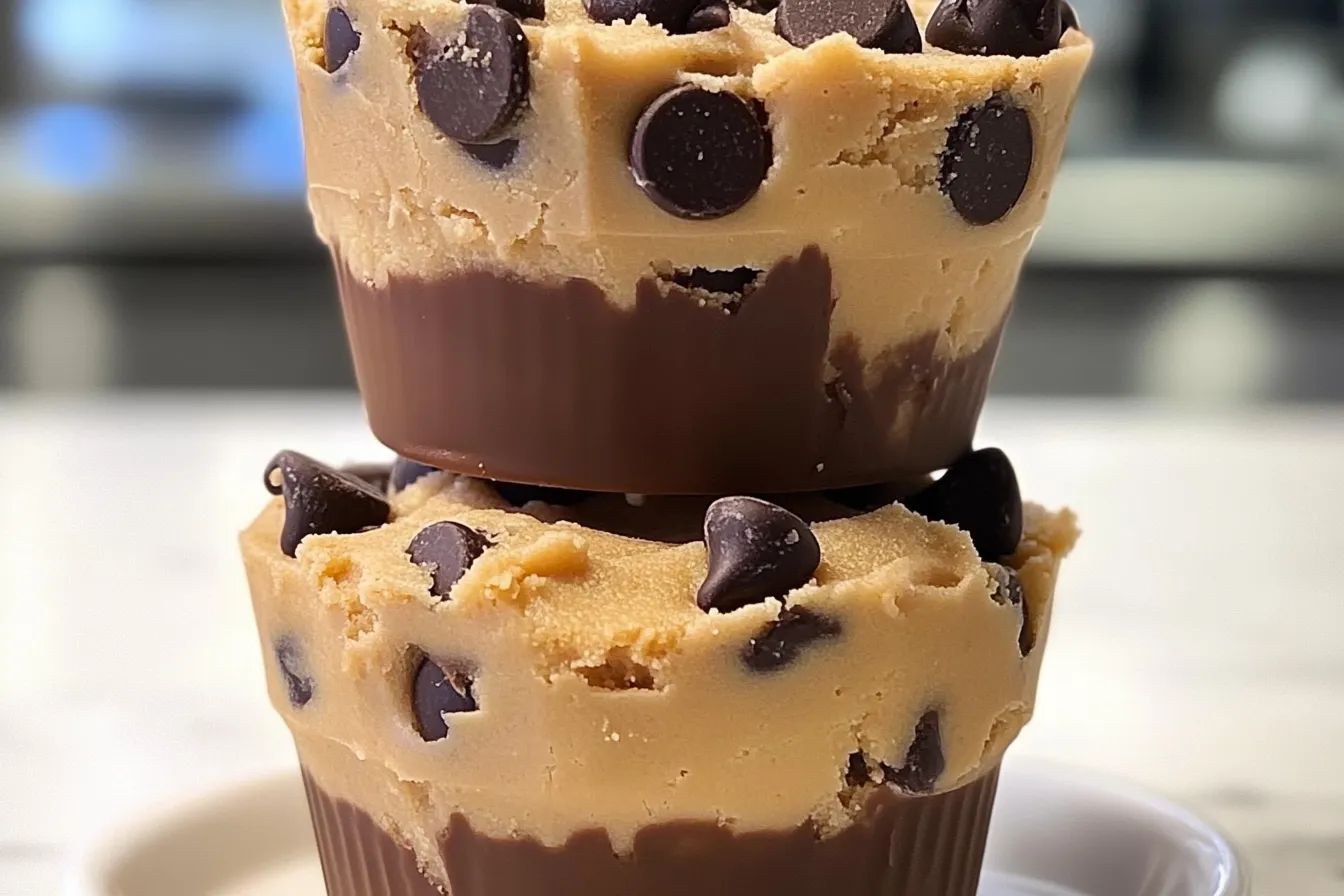 Cookie Dough Törtchen mit Schokostückchen