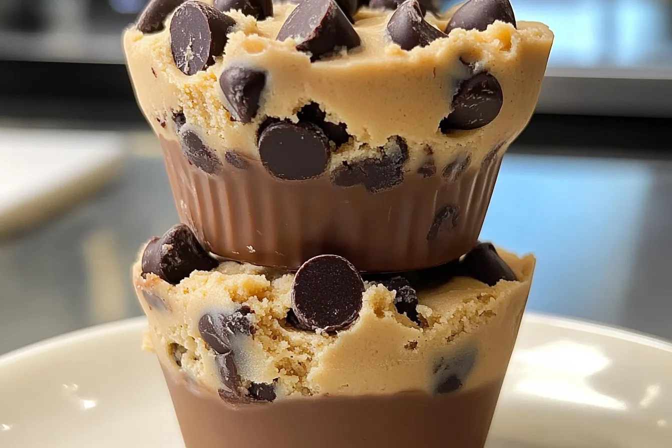 Cookie Dough Törtchen mit Schokostückchen