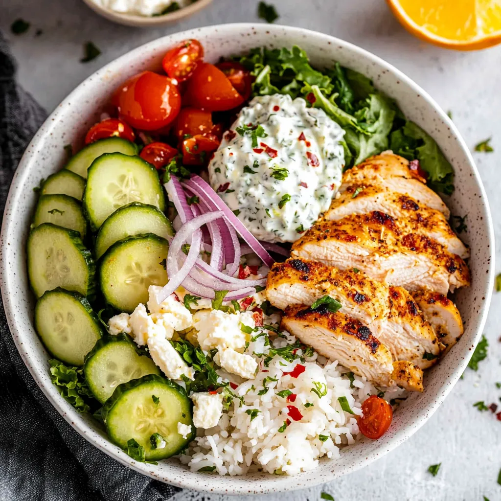 Griechische Hähnchen-Bowls