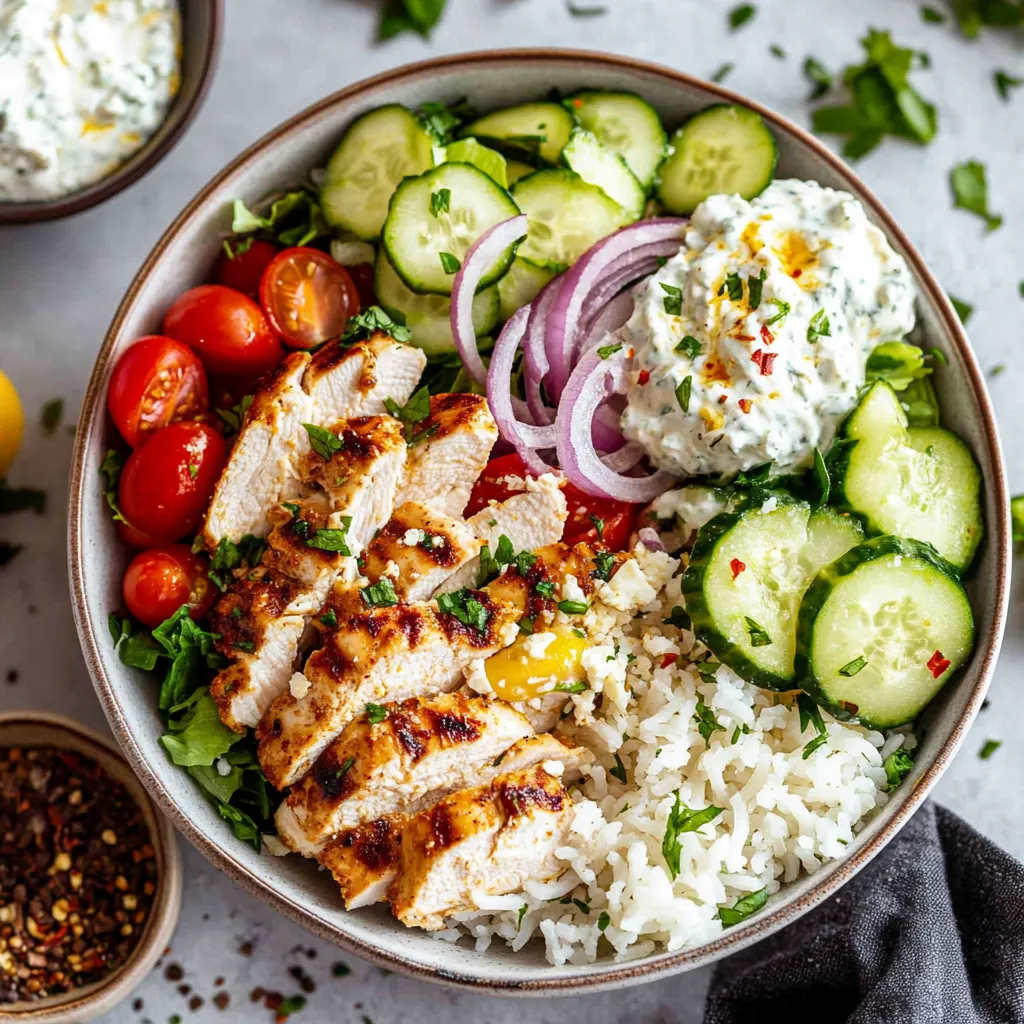 Griechische Hähnchen-Bowls