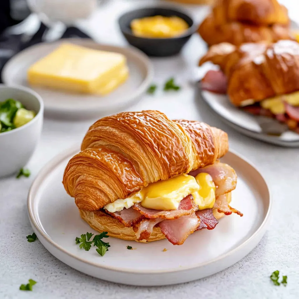 Frühstücks-Croissant-Sandwiches