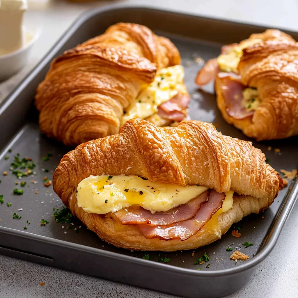 Frühstücks-Croissant-Sandwiches