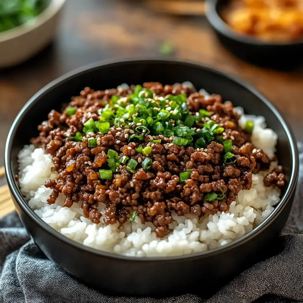 Koreanisches Rinderhackfleisch-Bowl