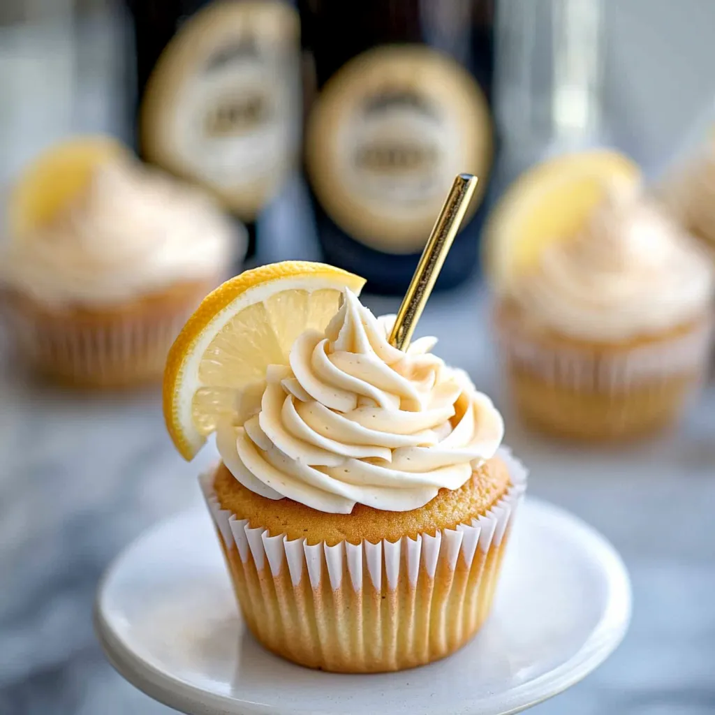 Zitronige Cupcakes mit süßem Tee-Wodka