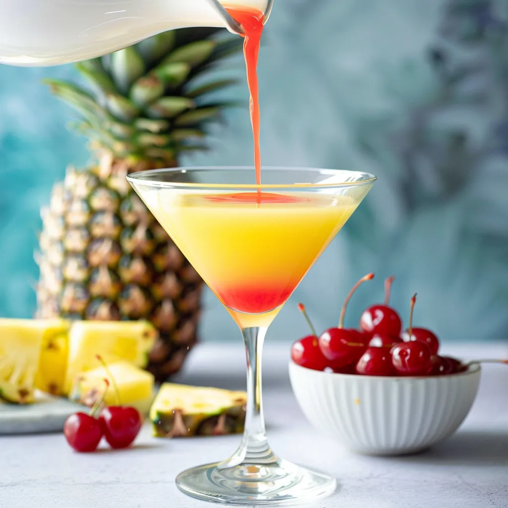Tropischer Cocktail mit Dessert-Flair
