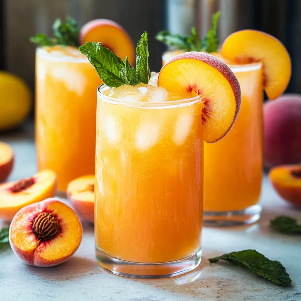 Pfirsich-Zitronenlimonade – Der perfekte Sommerdrink