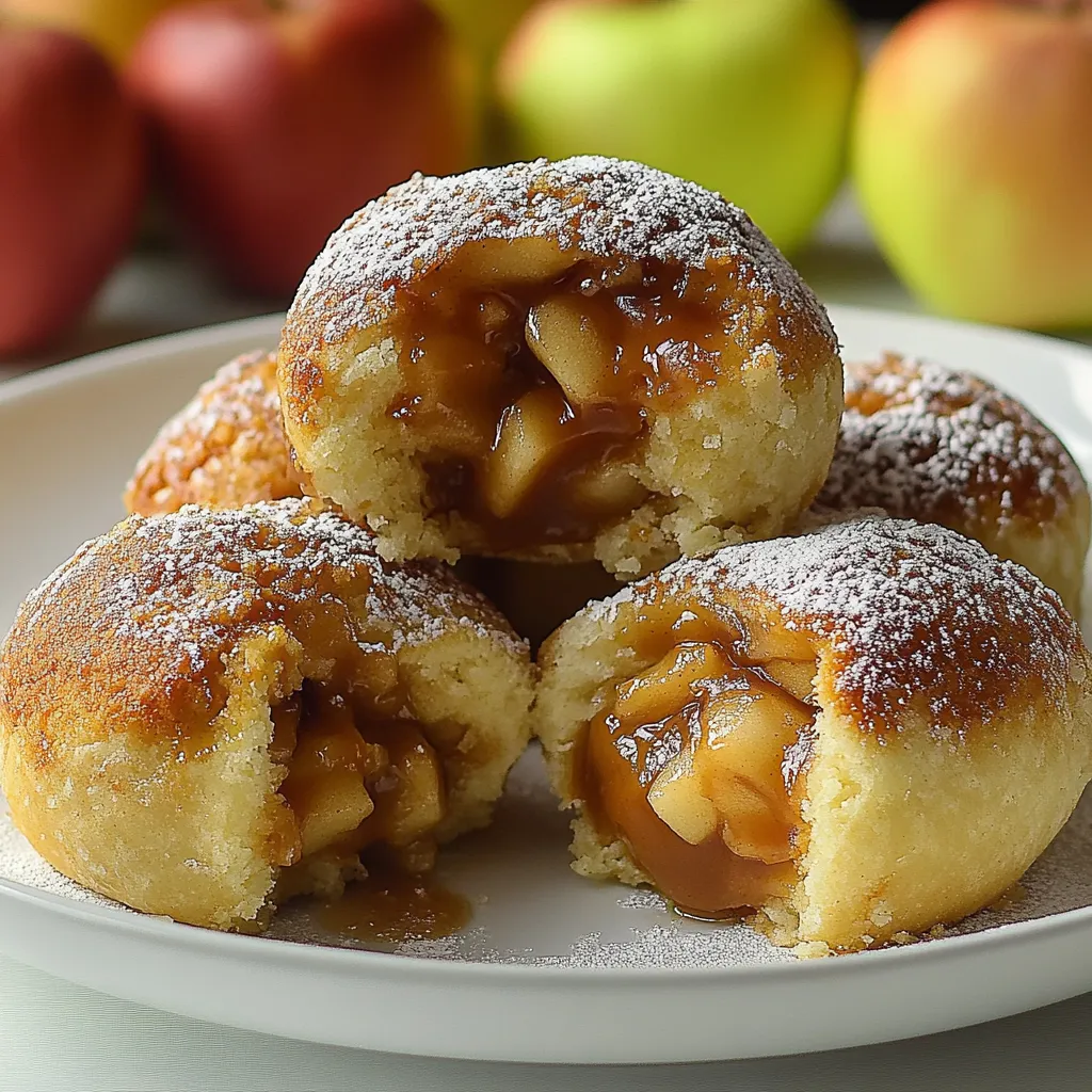 Karamell-Apfel-Pie-Bombs – Kleine Apfelküchlein mit Karamellkern