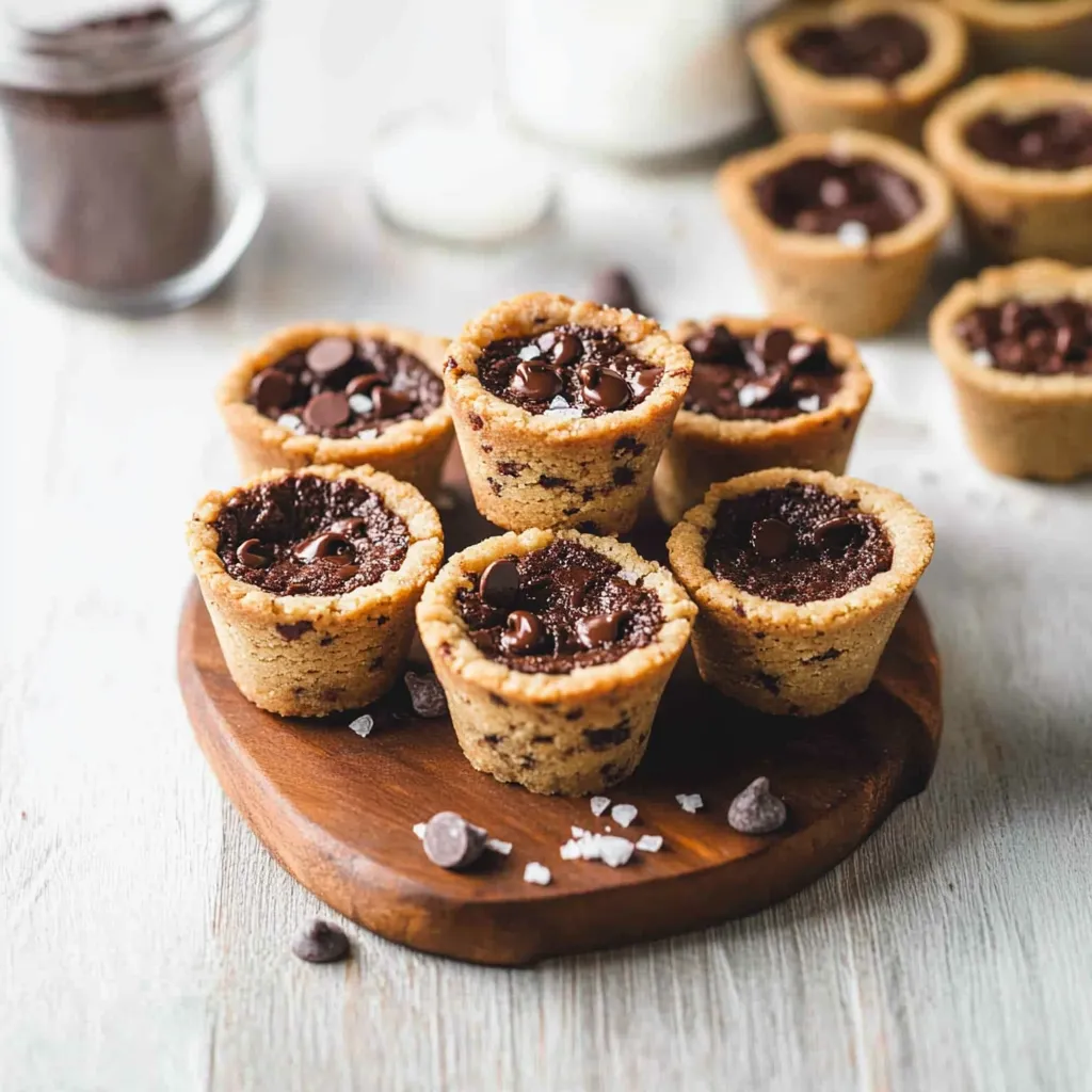Brownie-Bites mit Chocolate-Chip-Cookie-Boden