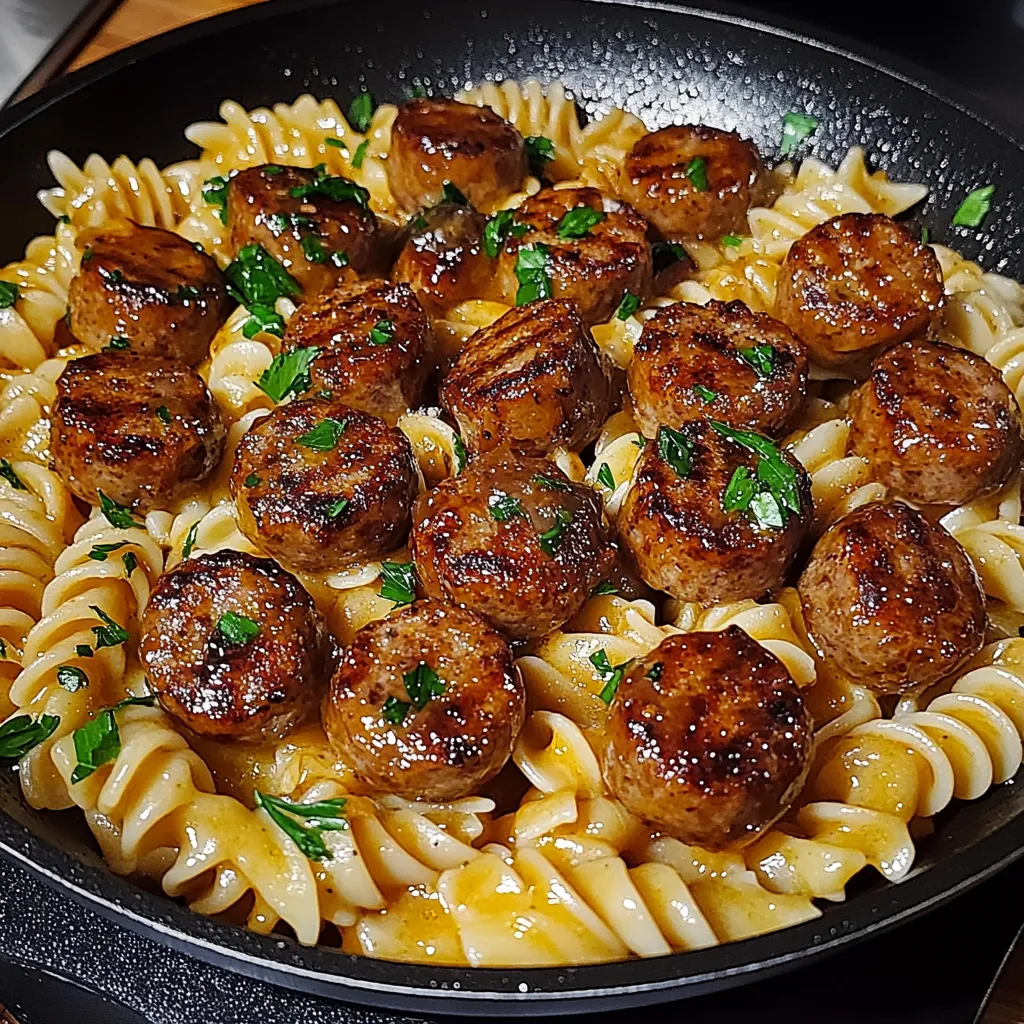 Honig-Knoblauch-Wurst-Pasta aus der Pfanne – Ein aromatisches One-Pot-Wunder