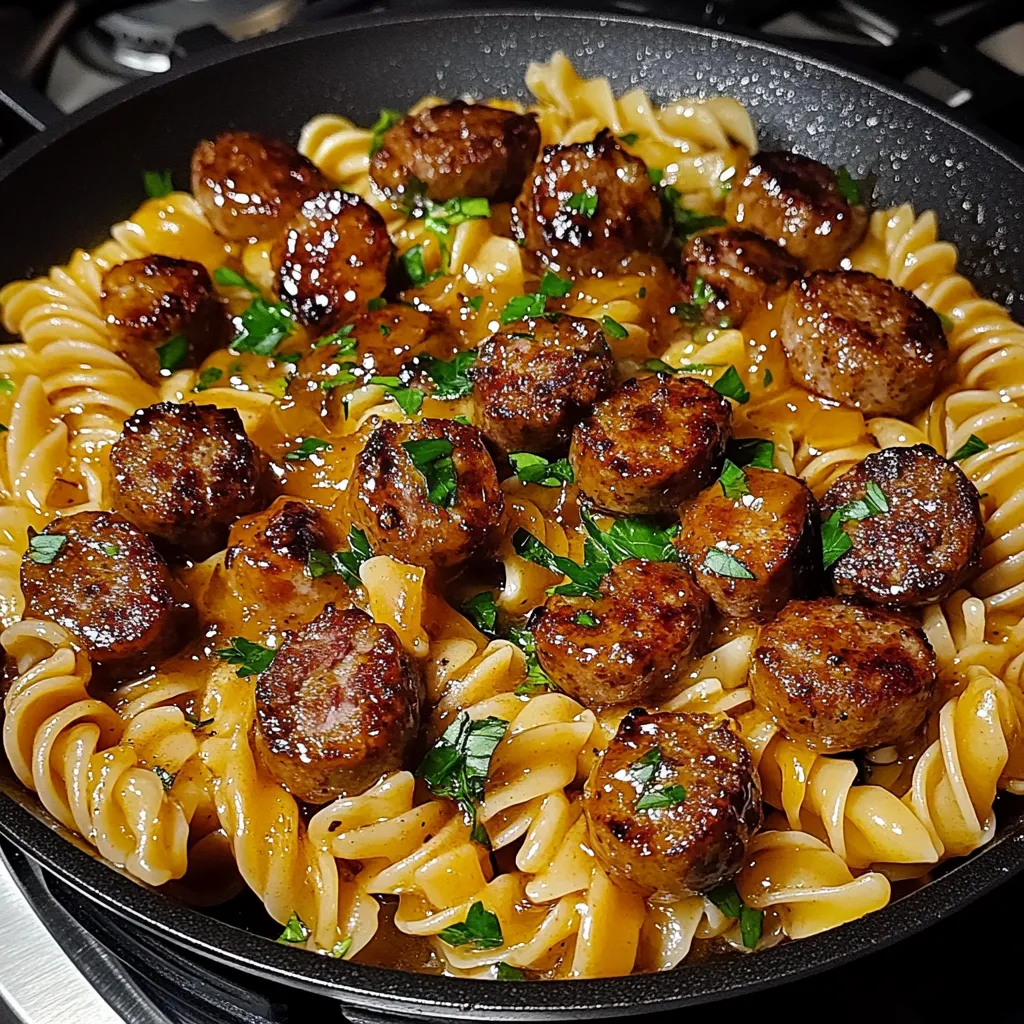 Honig-Knoblauch-Wurst-Pasta aus der Pfanne – Ein aromatisches One-Pot-Wunder