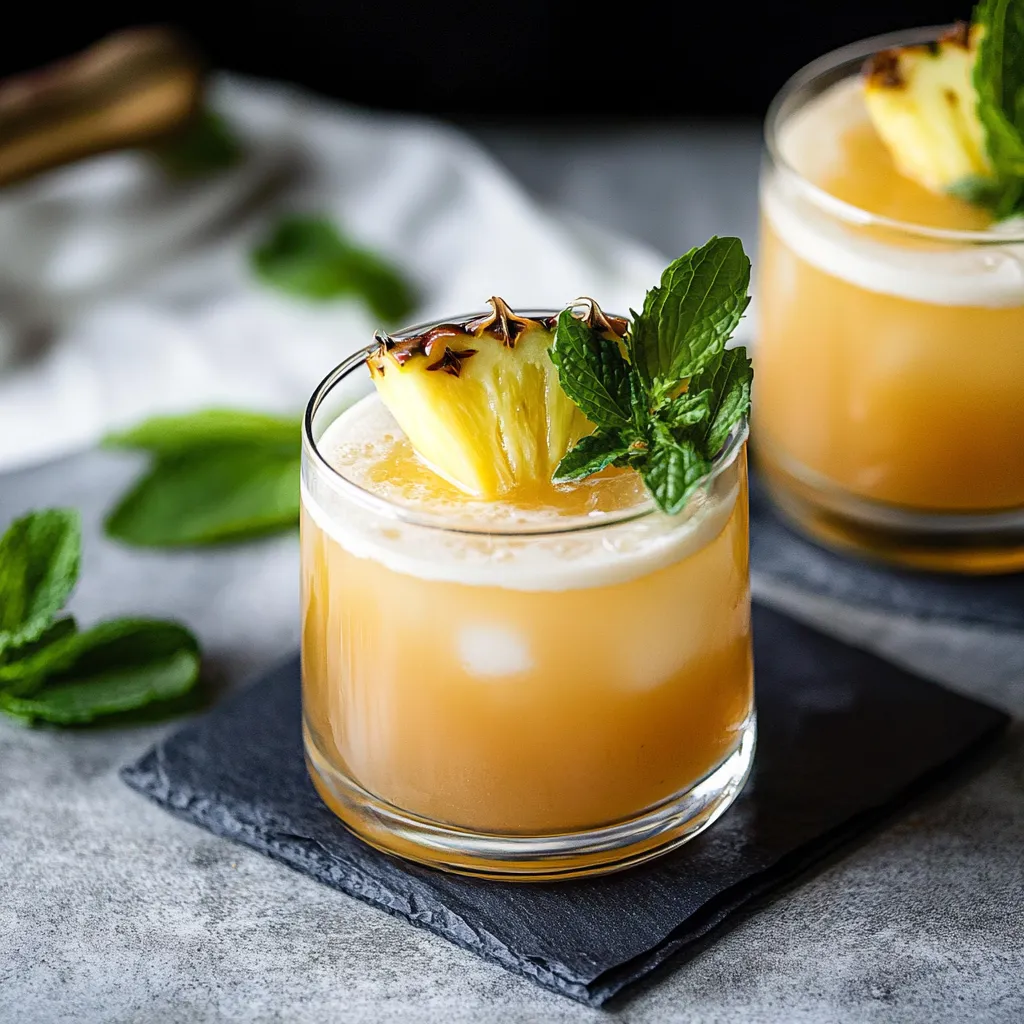 Bourbon Pineapple Smash – Fruchtiger Bourbon-Cocktail mit Ananas