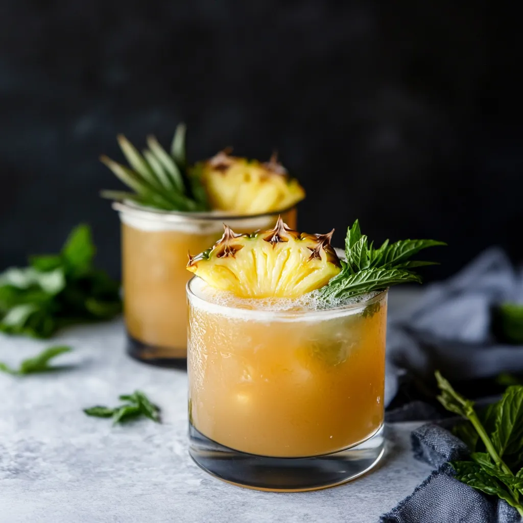 Bourbon Pineapple Smash – Fruchtiger Bourbon-Cocktail mit Ananas