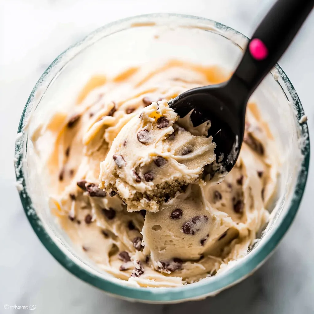 Cremiges Frosting mit Keksteigstückchen