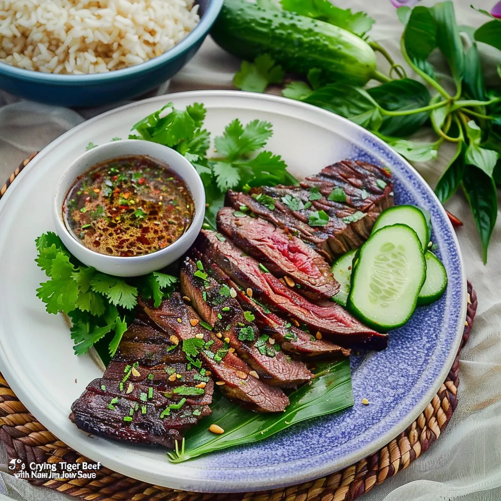 Crying Tiger Beef mit Nam Jim Jaew Soße