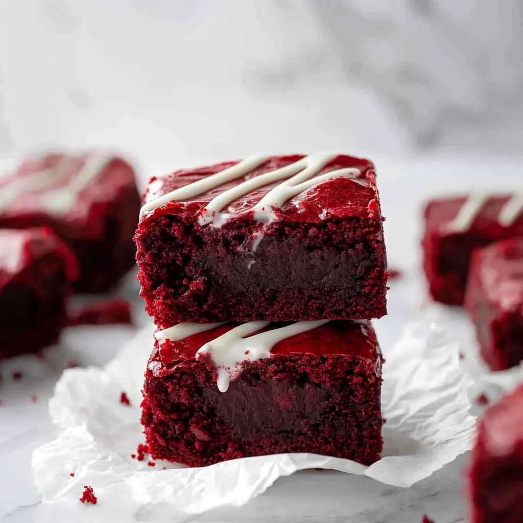 Fudgy Red Velvet Brownies