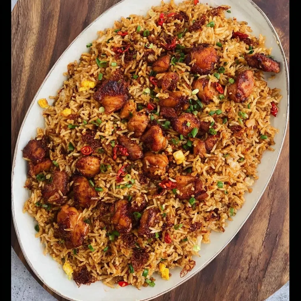 BBQ Chicken Fried Rice – Gebratener Reis mit BBQ-Hähnchen