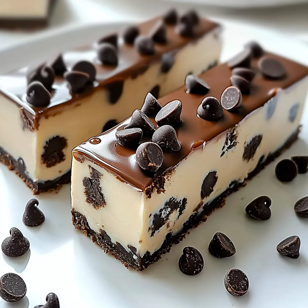 Schoko-Cheesecake-Riegel mit Chocolate Chips (ohne Backen)