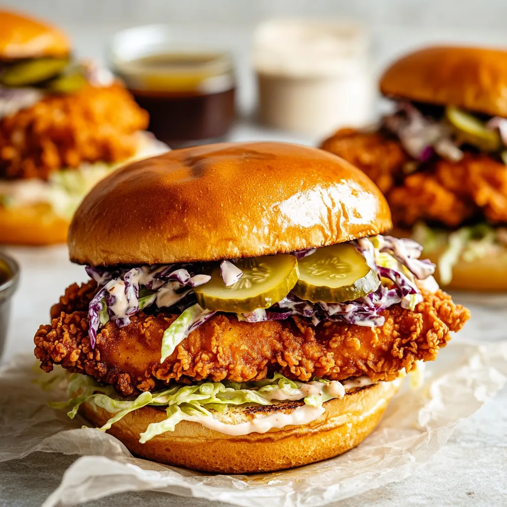 Scharfe Hähnchen-Sandwiches nach Nashville-Art