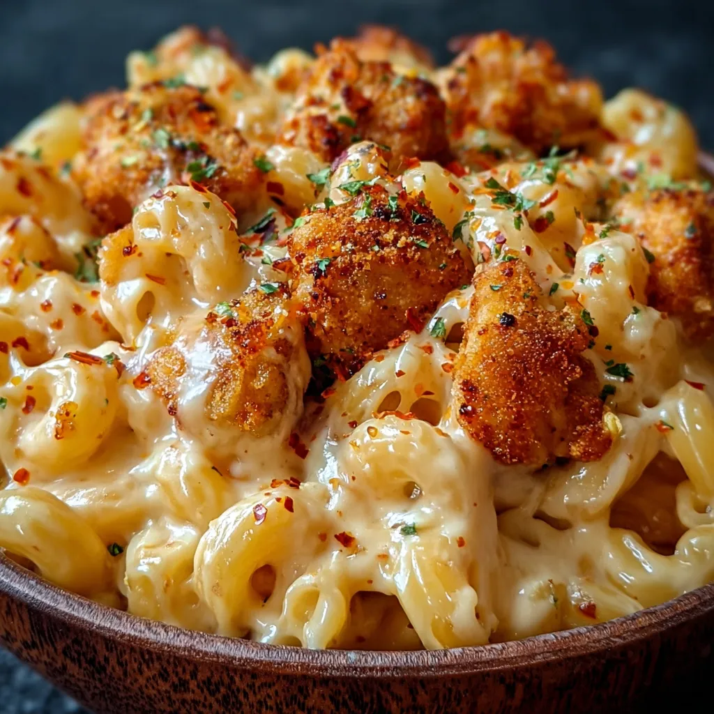 Creamy Honey Pepper Chicken Mac and Cheese