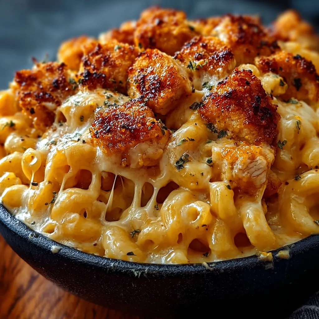 Creamy Honey Pepper Chicken Mac and Cheese