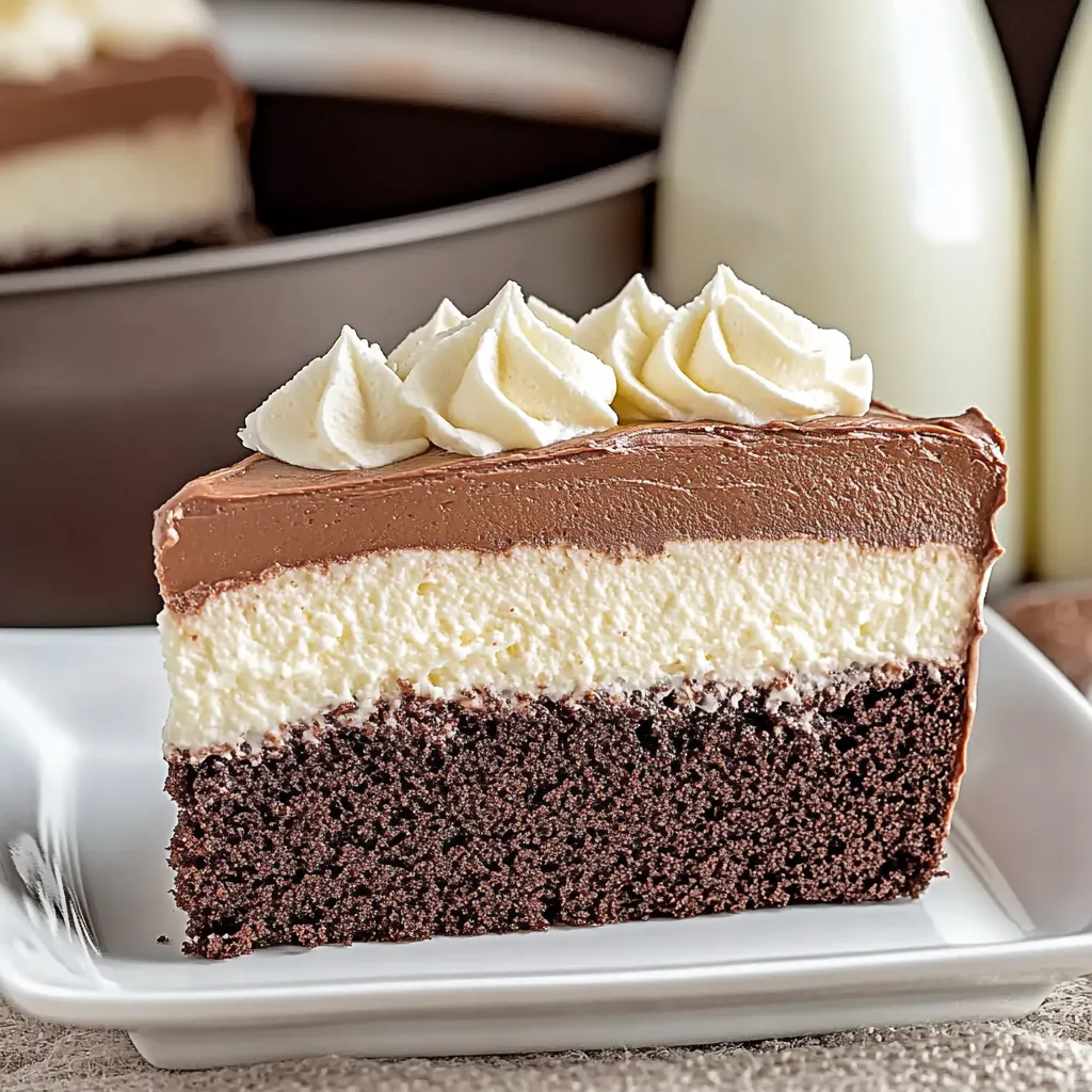 Italienischer Love Cake – Dreischichtiger Schokoladen-Ricotta-Kuchen mit Puddingcreme