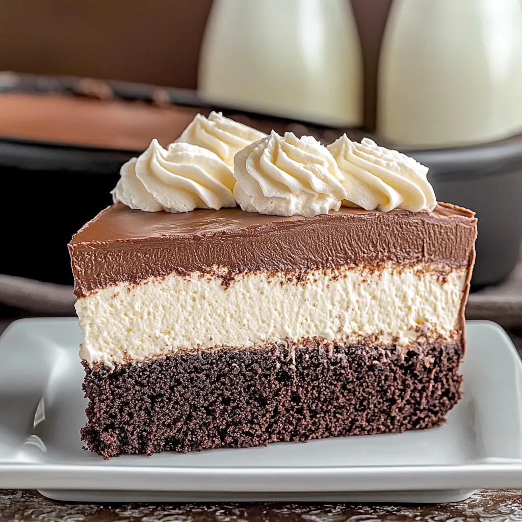 Italienischer Love Cake – Dreischichtiger Schokoladen-Ricotta-Kuchen mit Puddingcreme