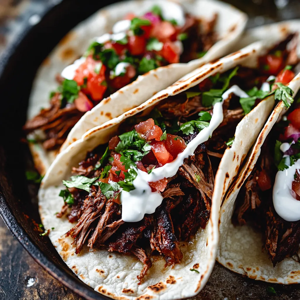 Chipotle-Bier-Rindfleisch-Tacos (Langsam geschmort)