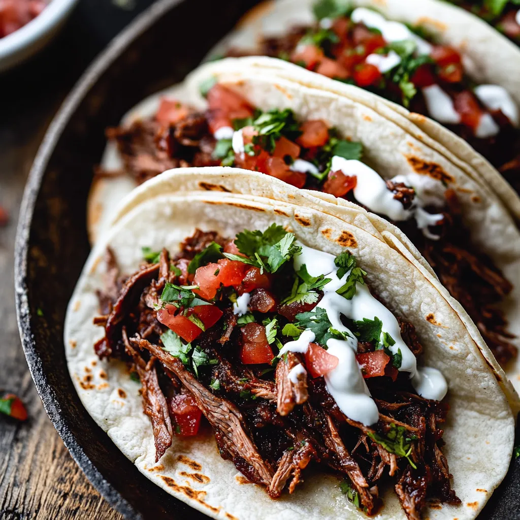 Chipotle-Bier-Rindfleisch-Tacos (Langsam geschmort)