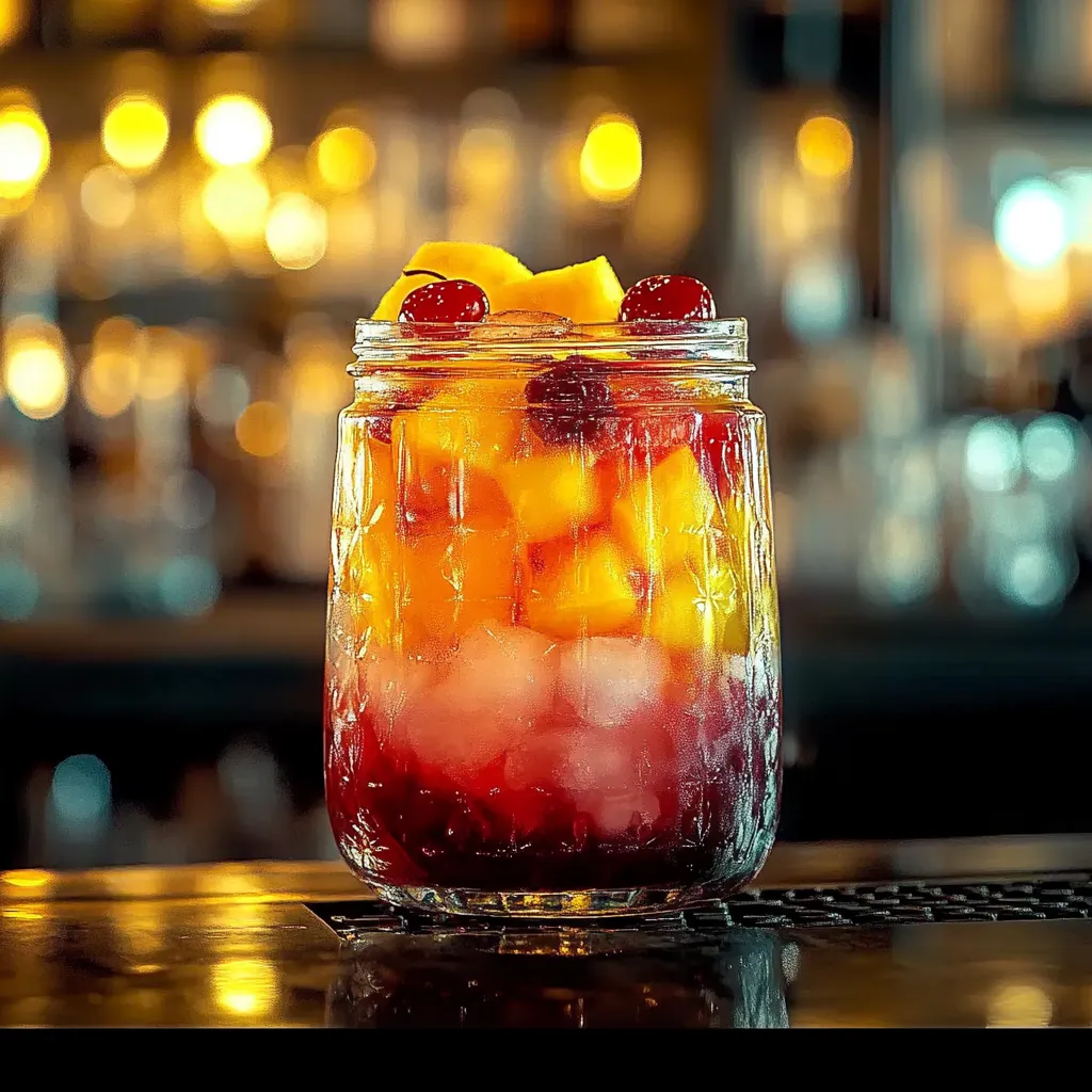 Fruchtiger Partydrink im Eimer