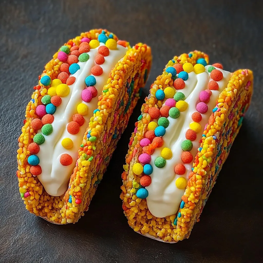 Bunte Käsekuchen-Tacos