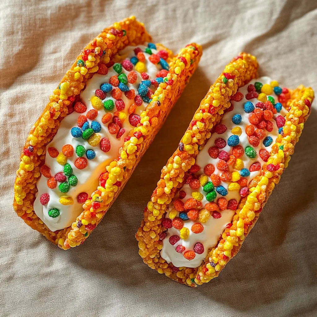 Bunte Käsekuchen-Tacos