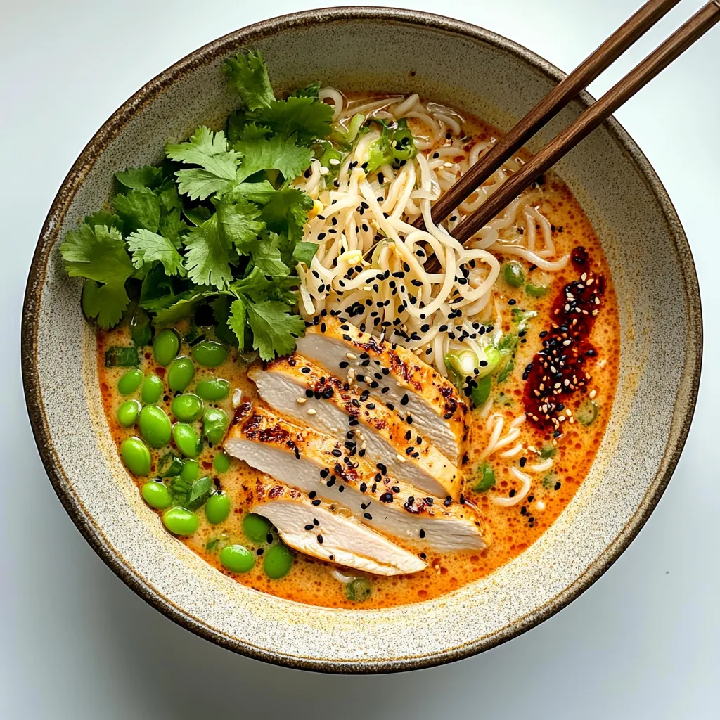 Ramen mit cremiger Hähnchenpfanne