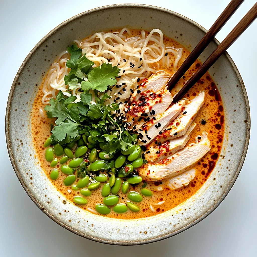 Ramen mit cremiger Hähnchenpfanne