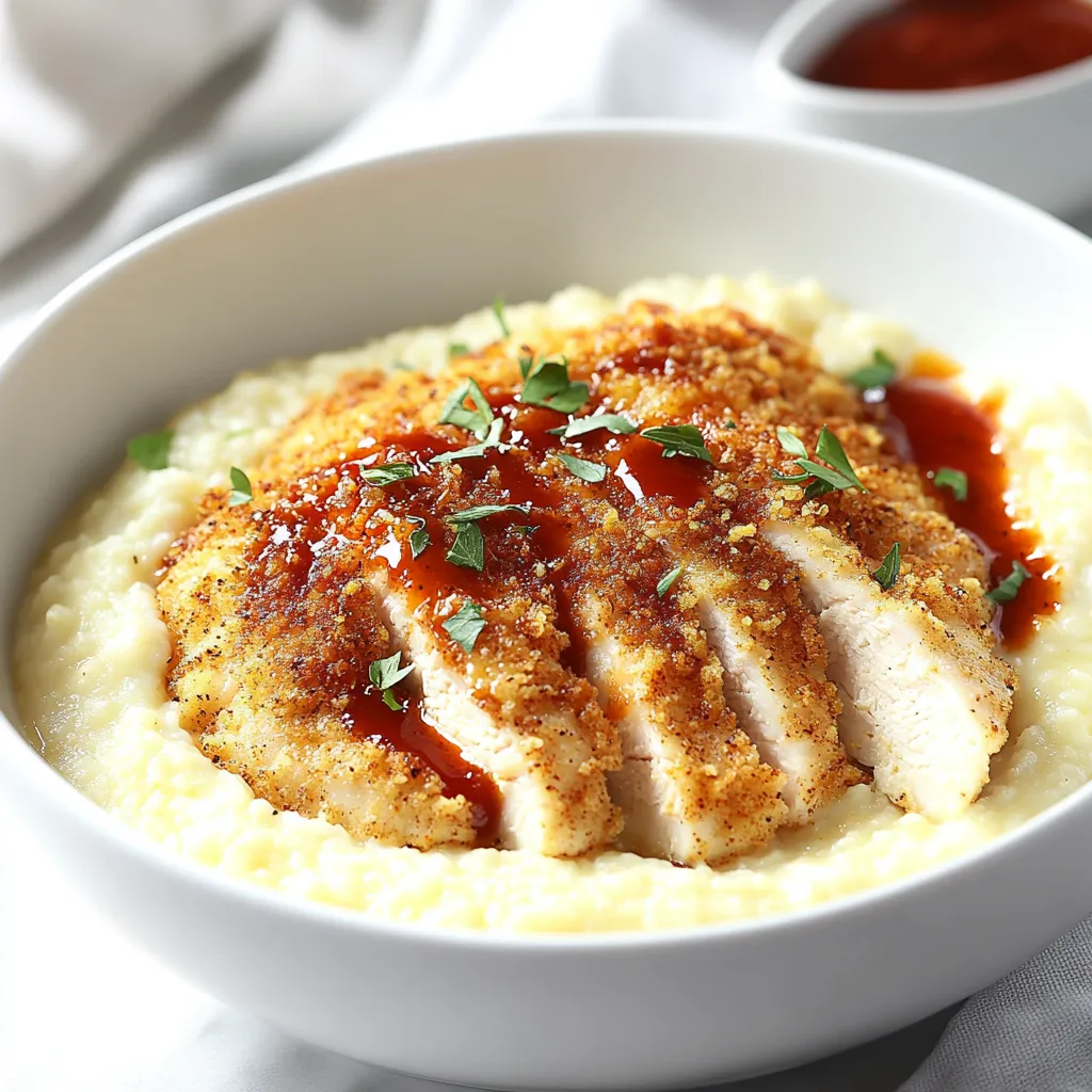 Cajun-Hähnchen mit cremigem Käsegrieß