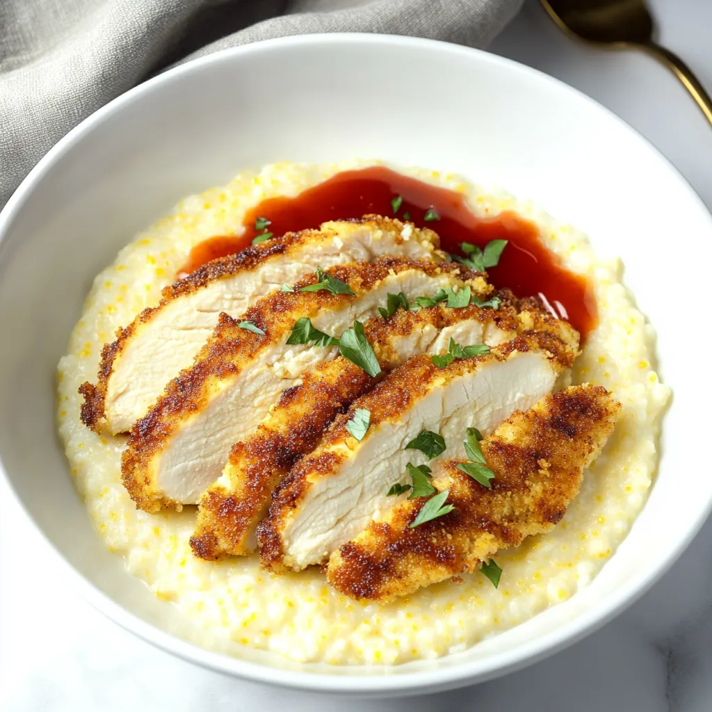 Cajun-Hähnchen mit cremigem Käsegrieß