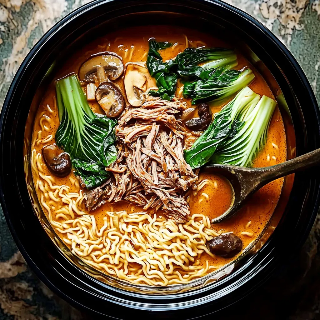 Curry-Ramen mit Rindfleisch aus dem Slow Cooker