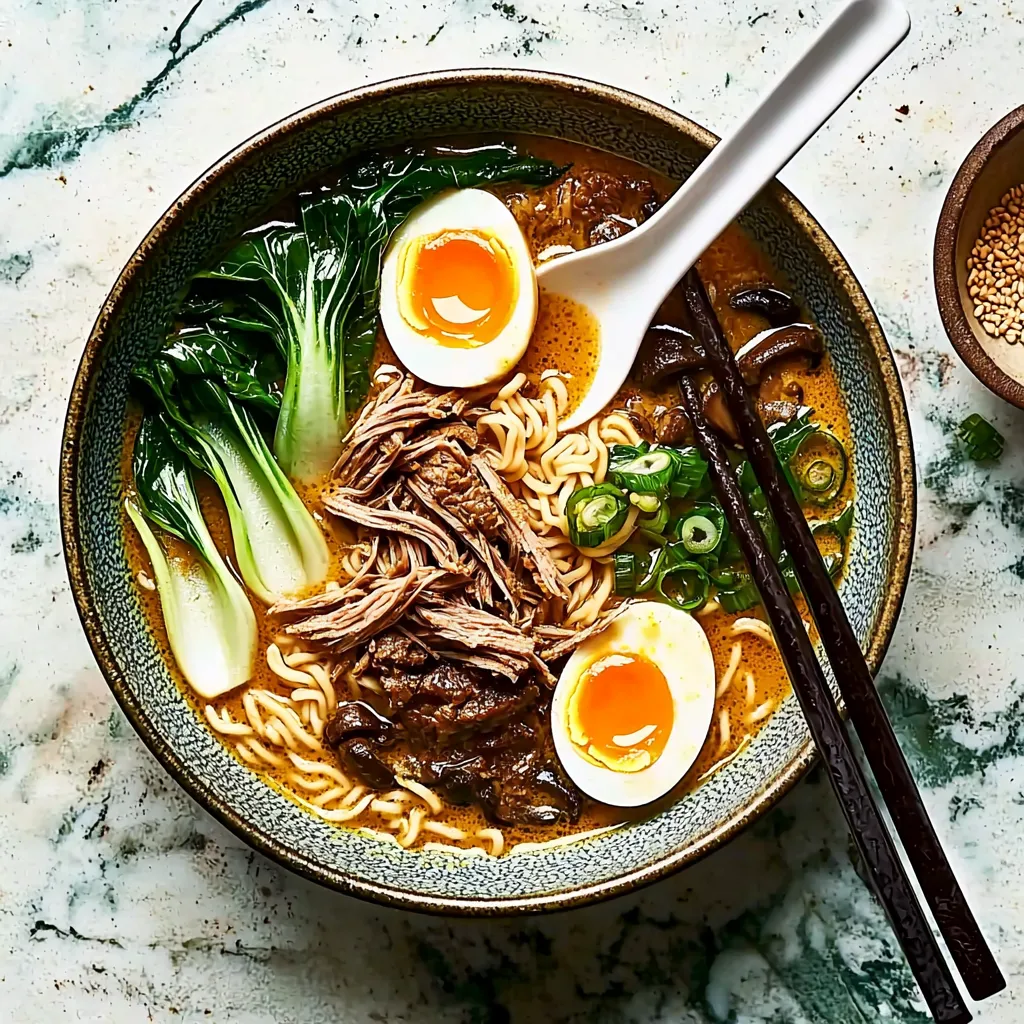 Curry-Ramen mit Rindfleisch aus dem Slow Cooker