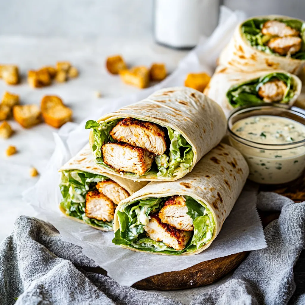 Caesar-Wrap mit Hähnchen
