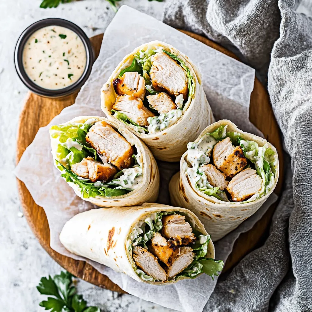 Caesar-Wrap mit Hähnchen