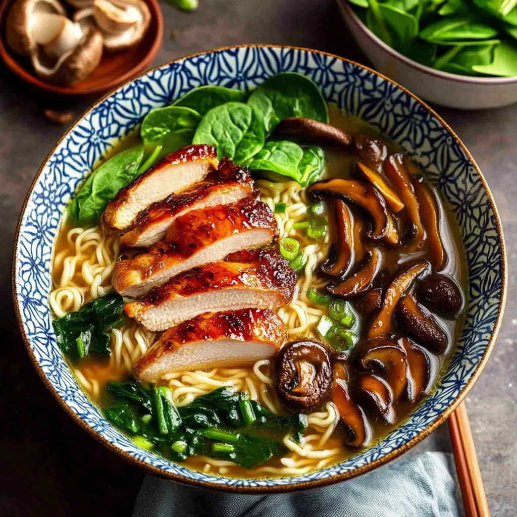 Ingwer-Glasierte Hähnchen-Ramen