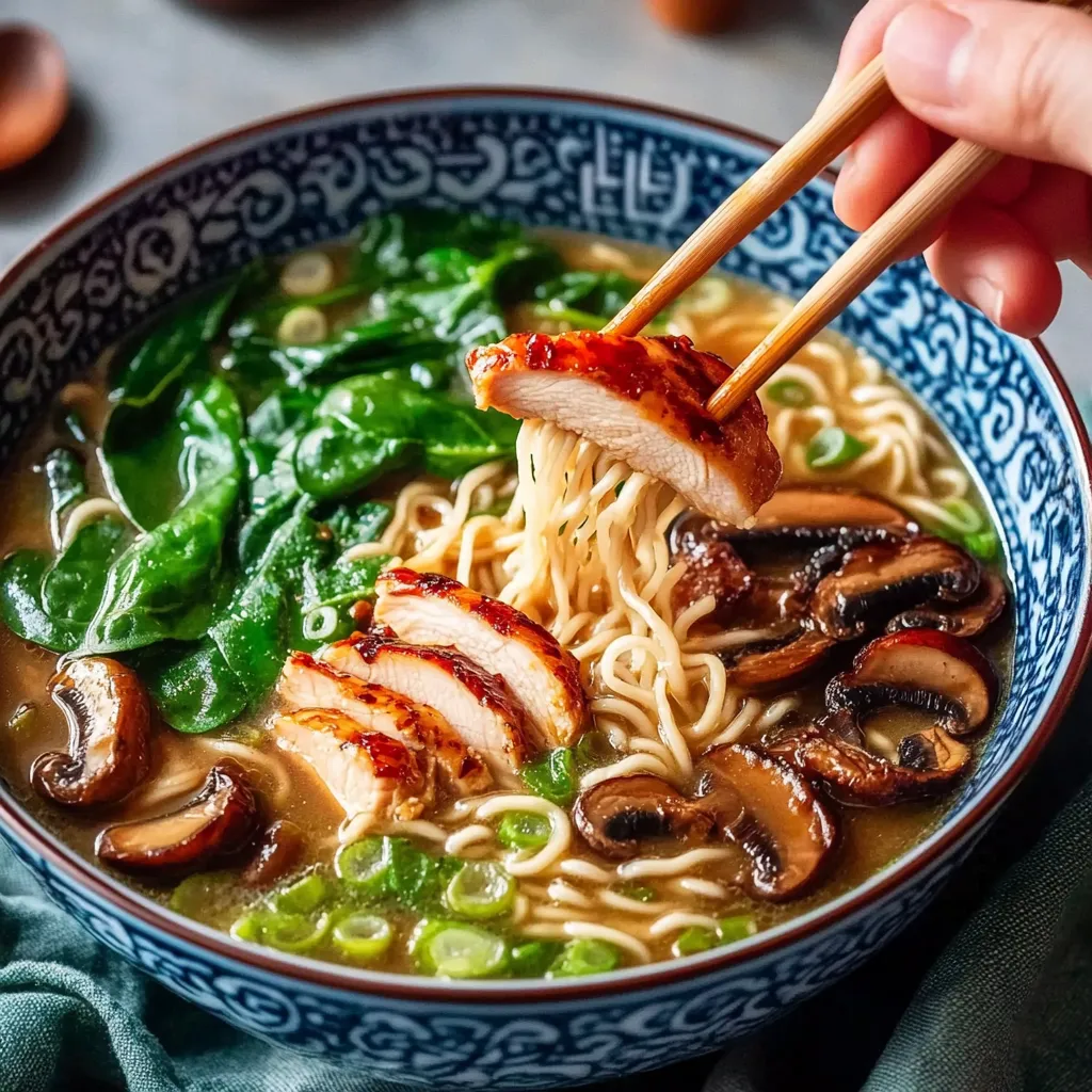 Ingwer-Glasierte Hähnchen-Ramen