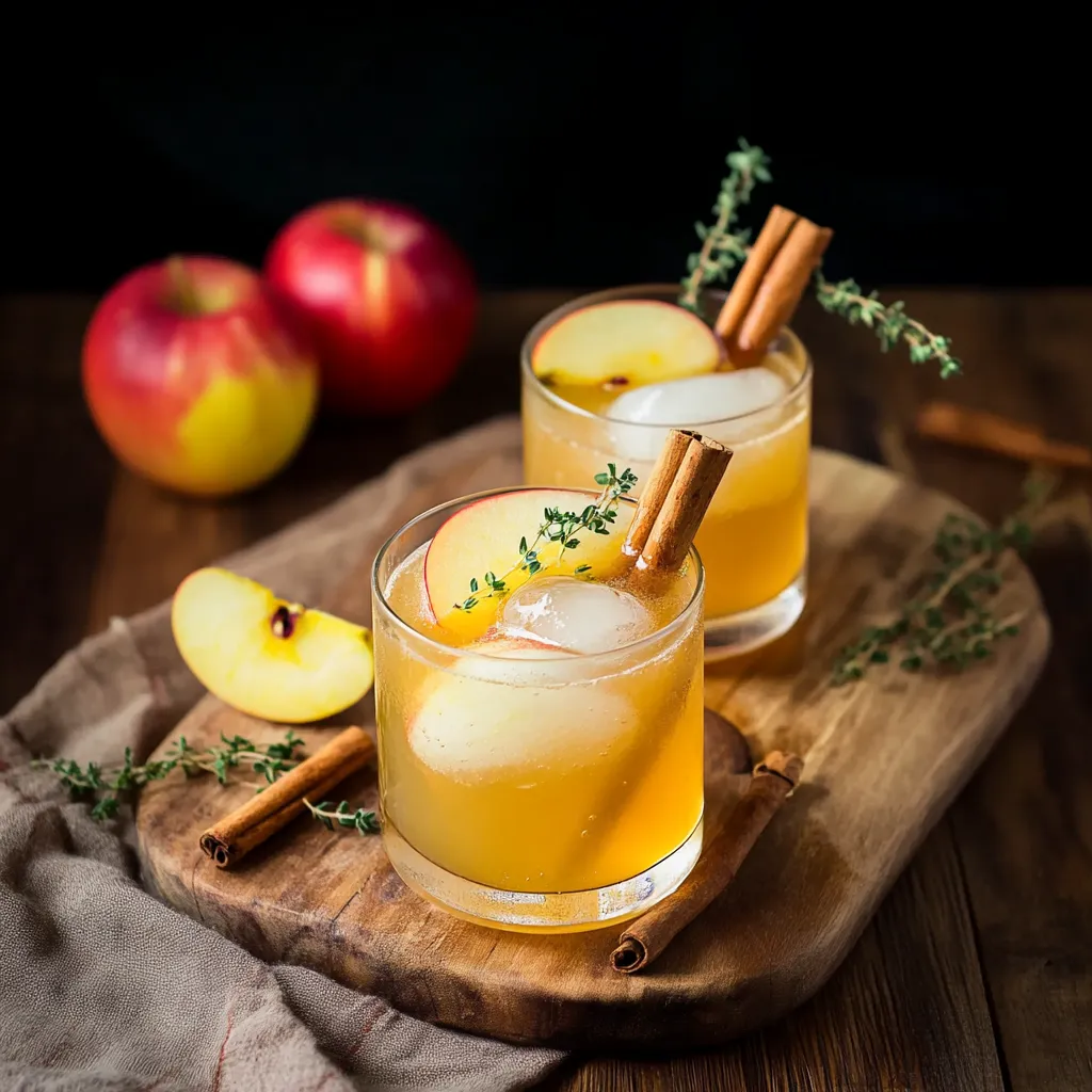 Herbstlicher Apfel-Cider-Bourbon-Cocktail