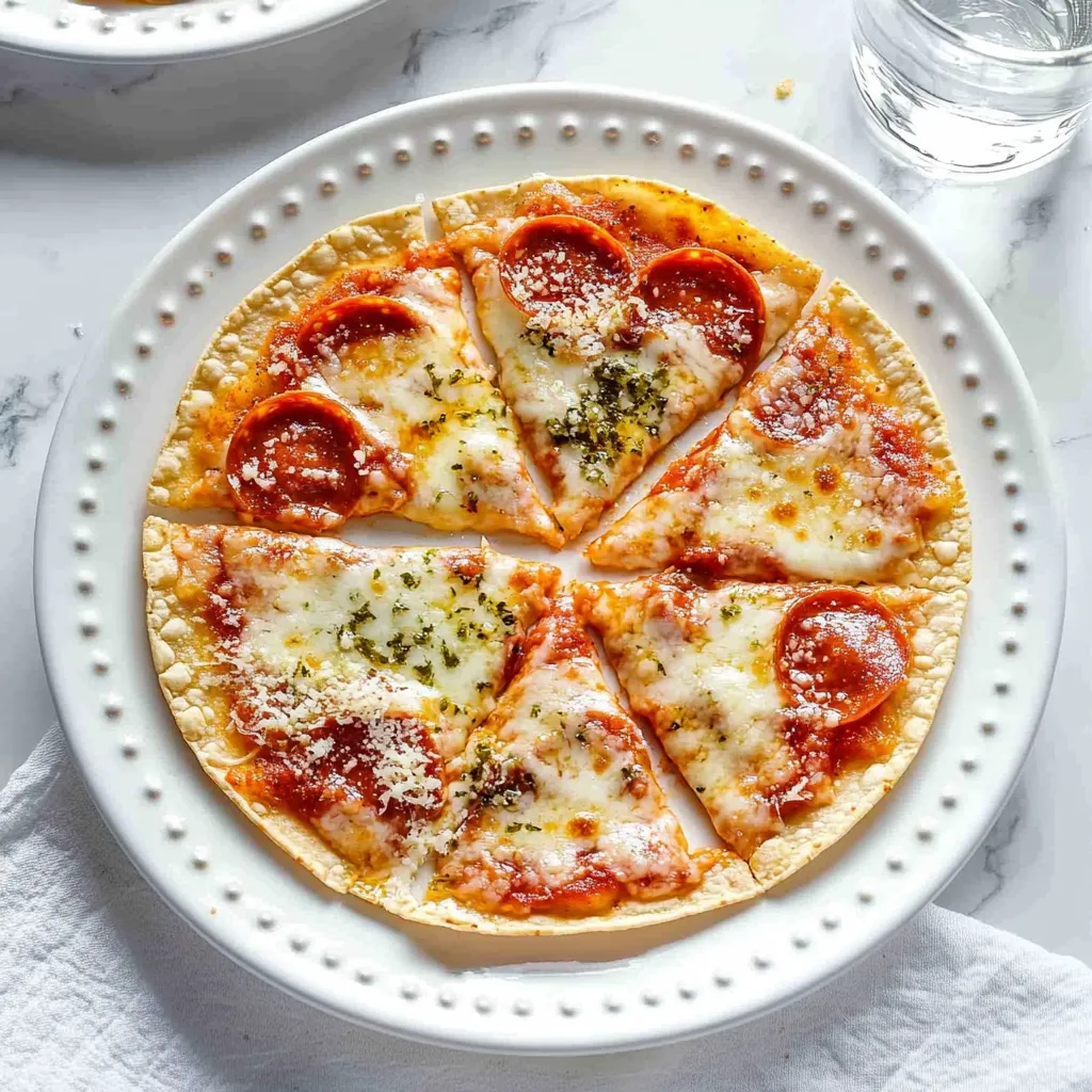 Schnelle Airfryer-Tortilla-Pizza in 5 Minuten