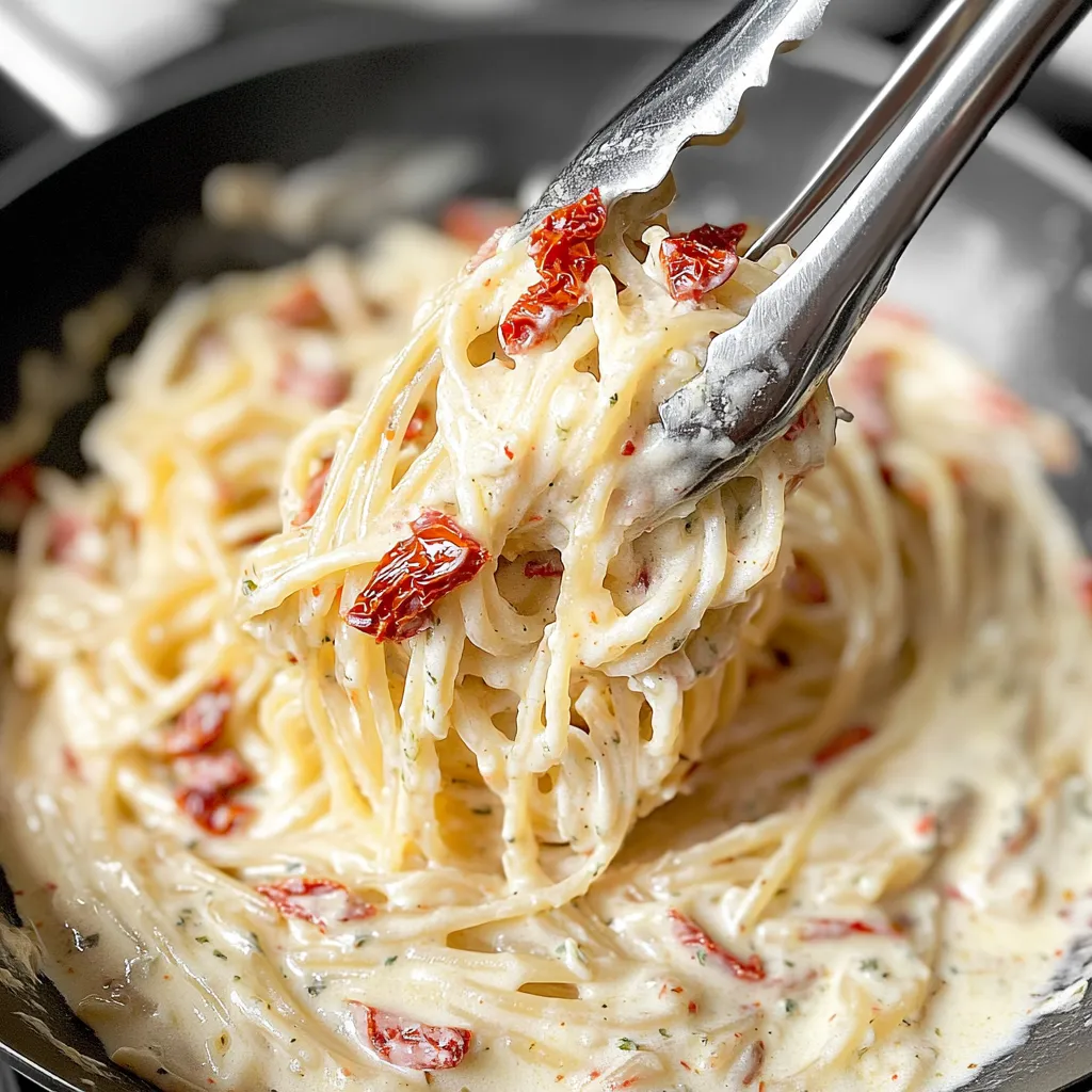 One-Pan Pasta mit getrockneten Tomaten