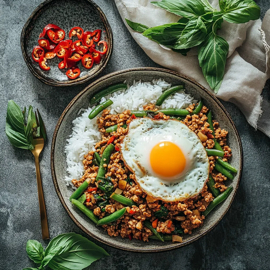 Thai Basilikum-Hähnchen (Pad Krapow Gai)