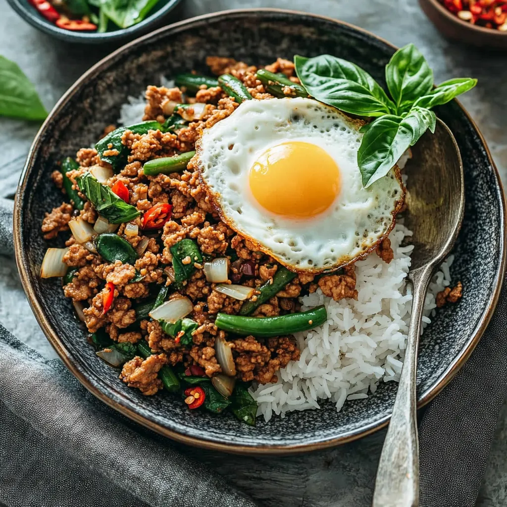 Thai Basilikum-Hähnchen (Pad Krapow Gai)