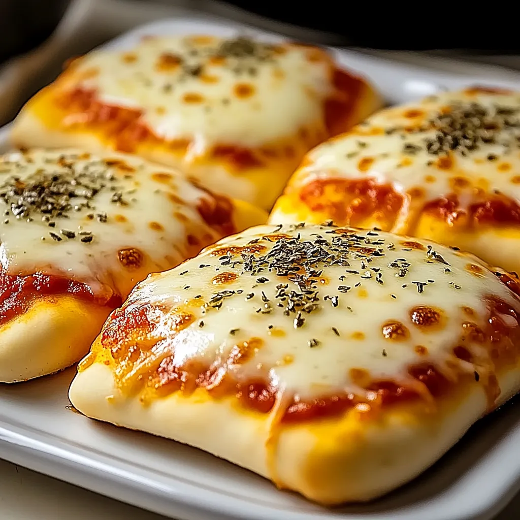 Hausgemachte Einfache Käse-Pizza-Taschen